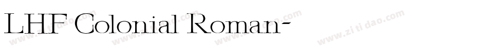 LHF Colonial Roman字体转换